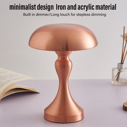 Table Lamp Rechargeable Mushroom Shape 3 Speed Color Temperature Touch Stepless Dimming Night Light for Home V1294-YM3119220146313-0421