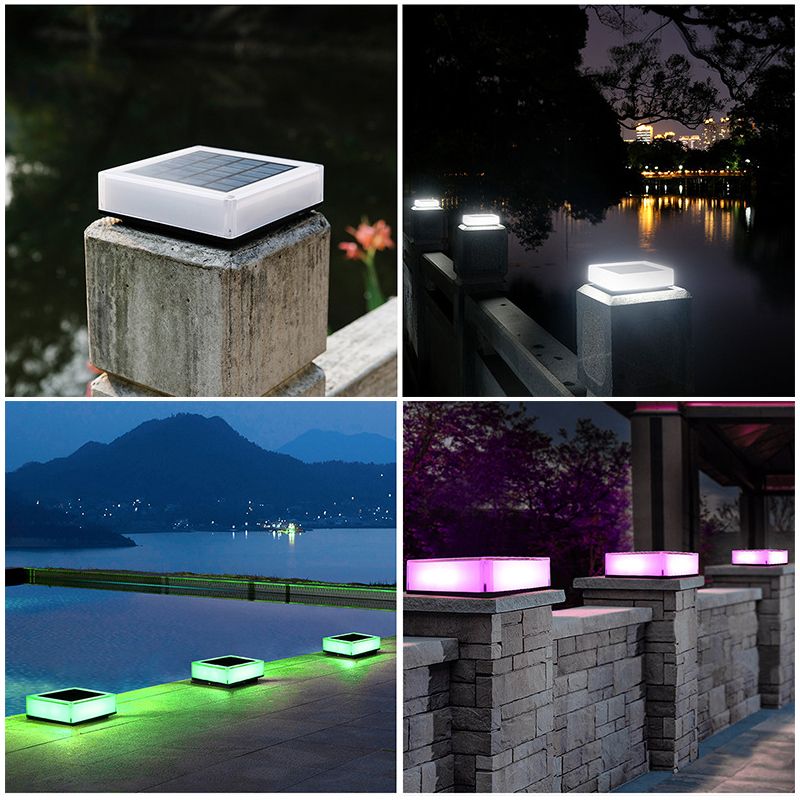 Solar LED Post Light High Brightness Waterproof Safe Stable Solar Post Lamp for Outdoor Courtyard Garden V1294-YM3119220147411-0421