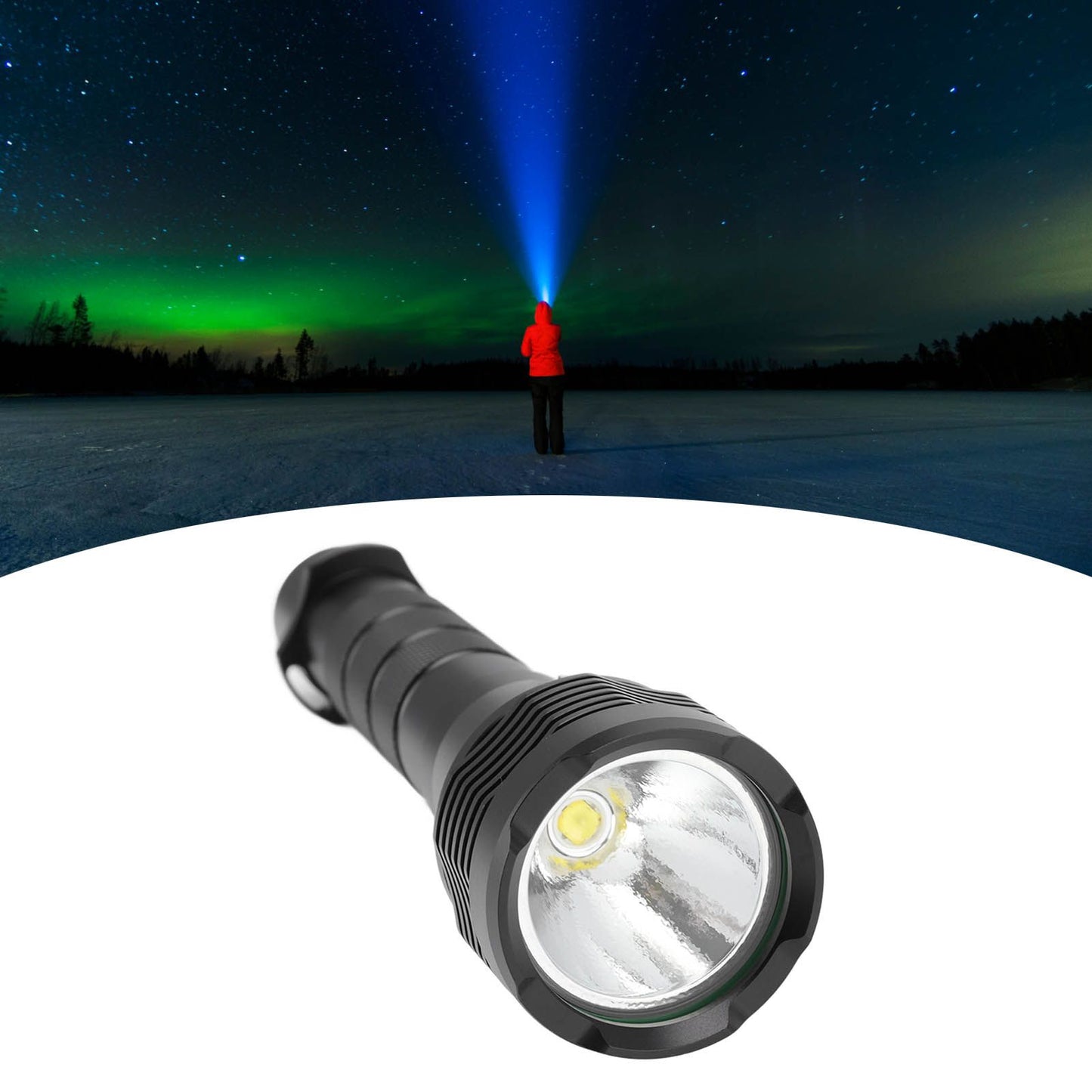 Strong Light Diving Flashlight 3600LM Long Range LED Dive Light Aluminum Alloy IPX8 Waterproof Diving Torch V1294-YM3119220147911-0421
