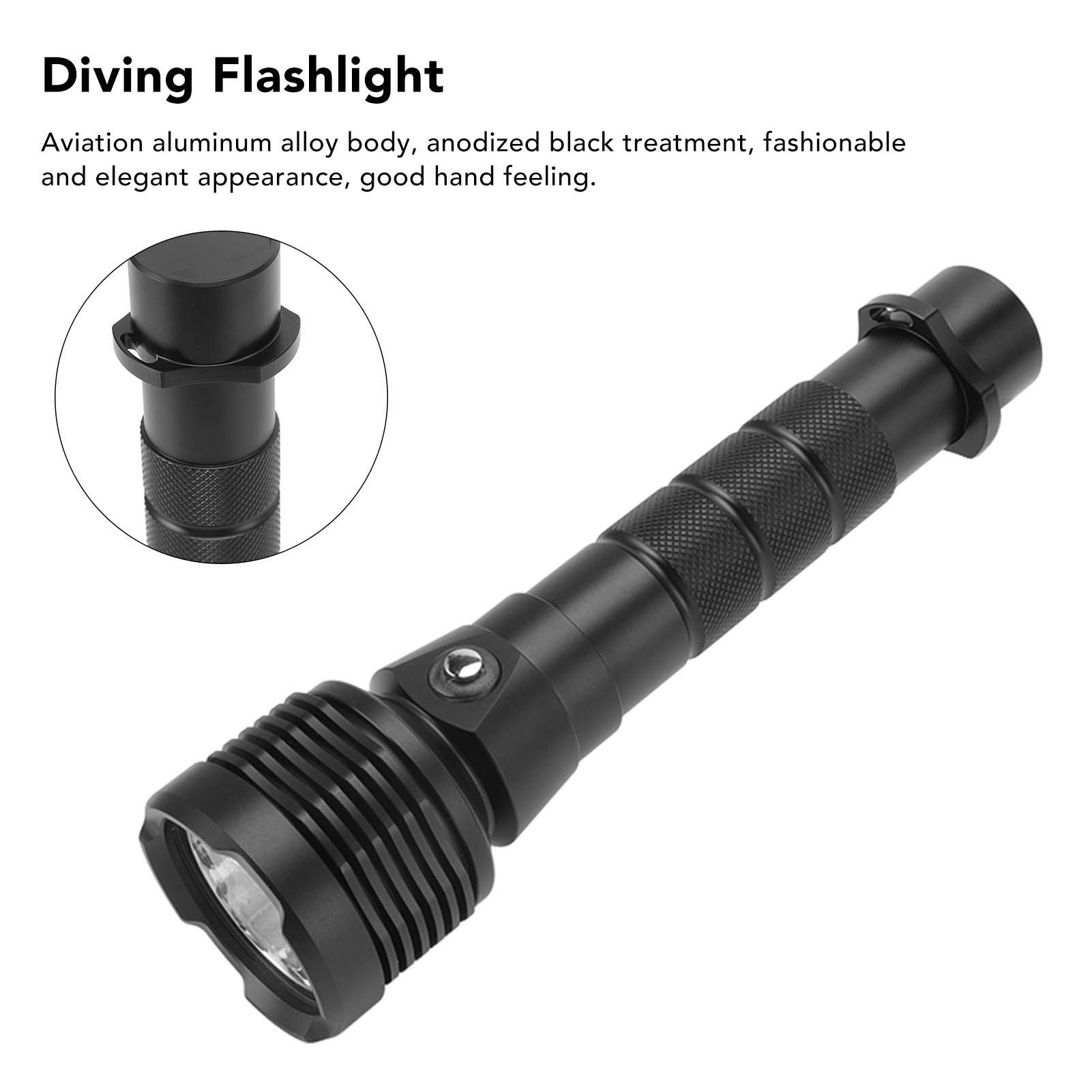 Strong Light Diving Flashlight 3600LM Long Range LED Dive Light Aluminum Alloy IPX8 Waterproof Diving Torch V1294-YM3119220147911-0421