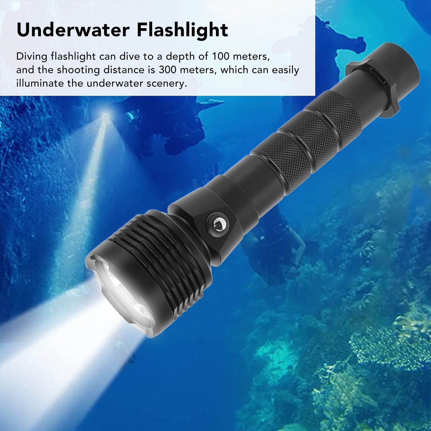 Strong Light Diving Flashlight 3600LM Long Range LED Dive Light Aluminum Alloy IPX8 Waterproof Diving Torch V1294-YM3119220147911-0421