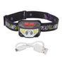 LED Outdoor Headlamp ABS Mini Multifunction USB Charging COB Sensor Head Flashlight V1294-YM3119220148111-0421