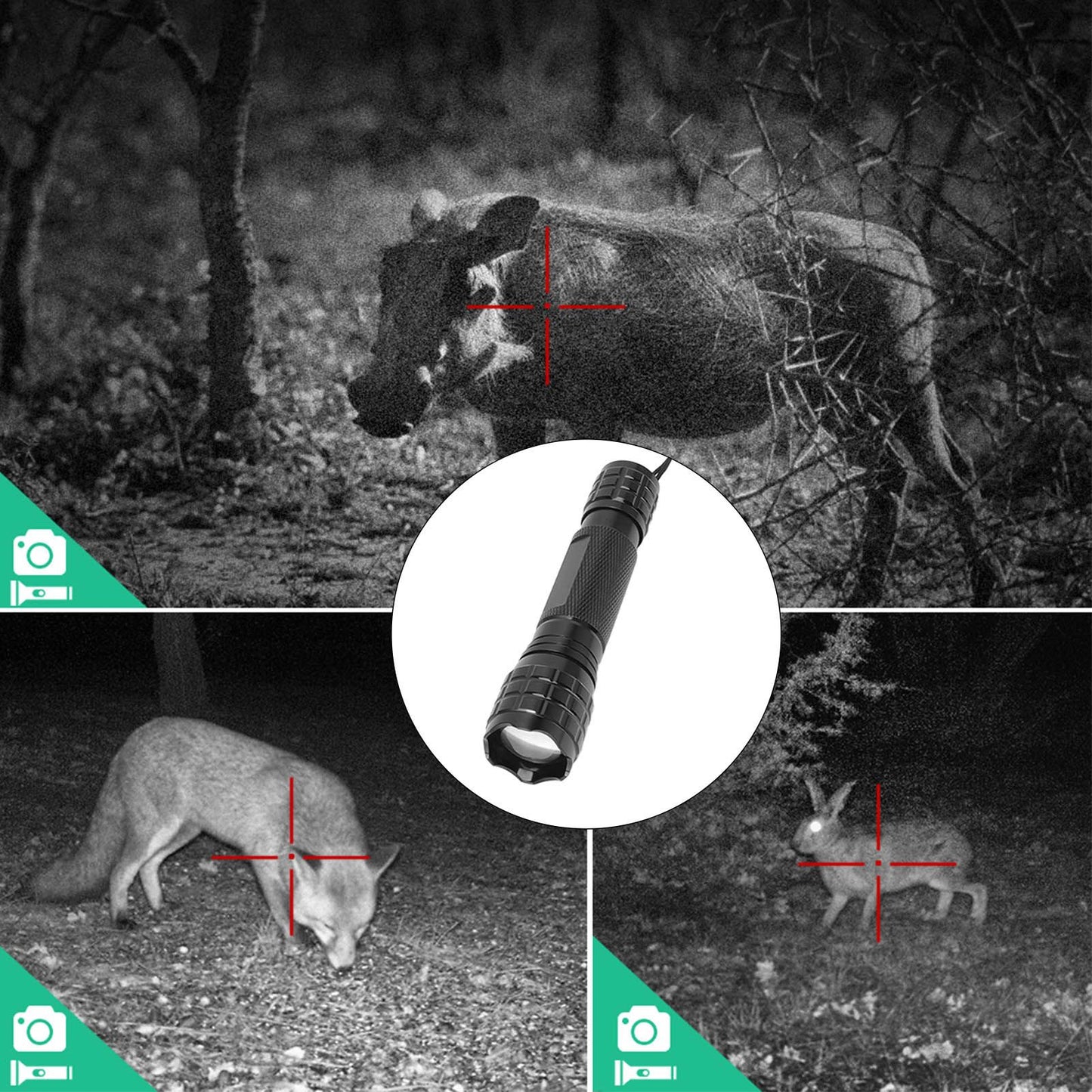 Infrared LED Flashlight Mini Handheld 850nm Zoomable Infrared Night Vision Flashlight for Hunting V1294-YM3119220148311-0421