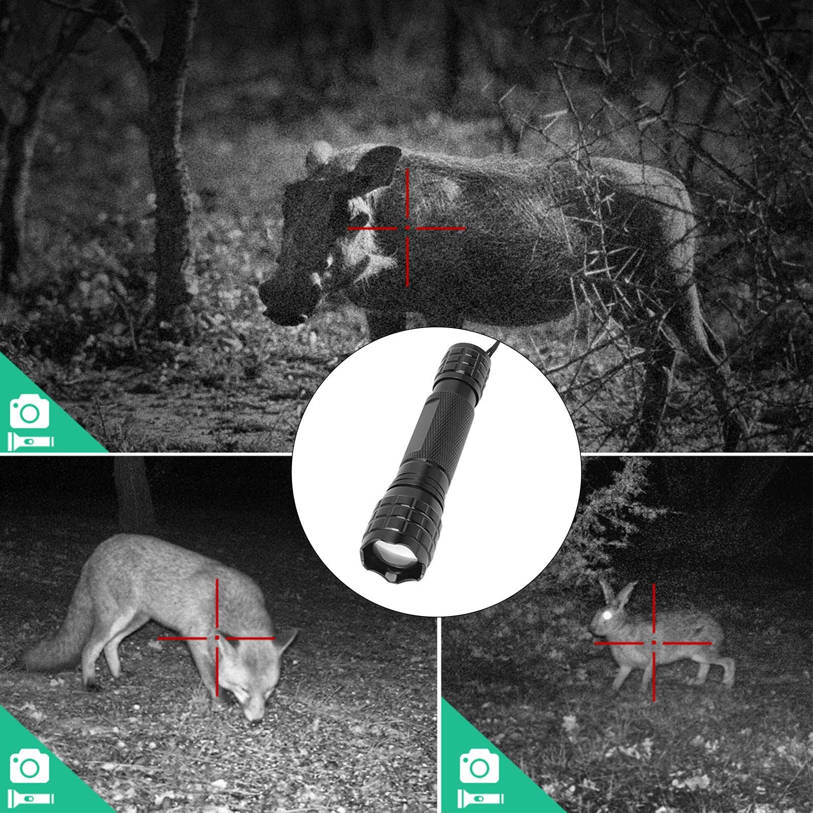 Infrared LED Flashlight Mini Handheld 850nm Zoomable Infrared Night Vision Flashlight for Hunting V1294-YM3119220148311-0421
