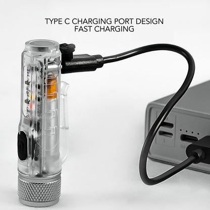 Keychain Flashlight Long Range Super Bright LED Flashlight USB Rechargeable Mini Flashlight for Outdoor M300 V1294-YM3119220148411-0421