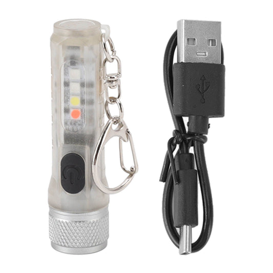 Strong Light Mini Keychain Flashlight Outdoor Portable Super Bright Multifunction LED Flashlight USB V1294-YM3119220148511-0421