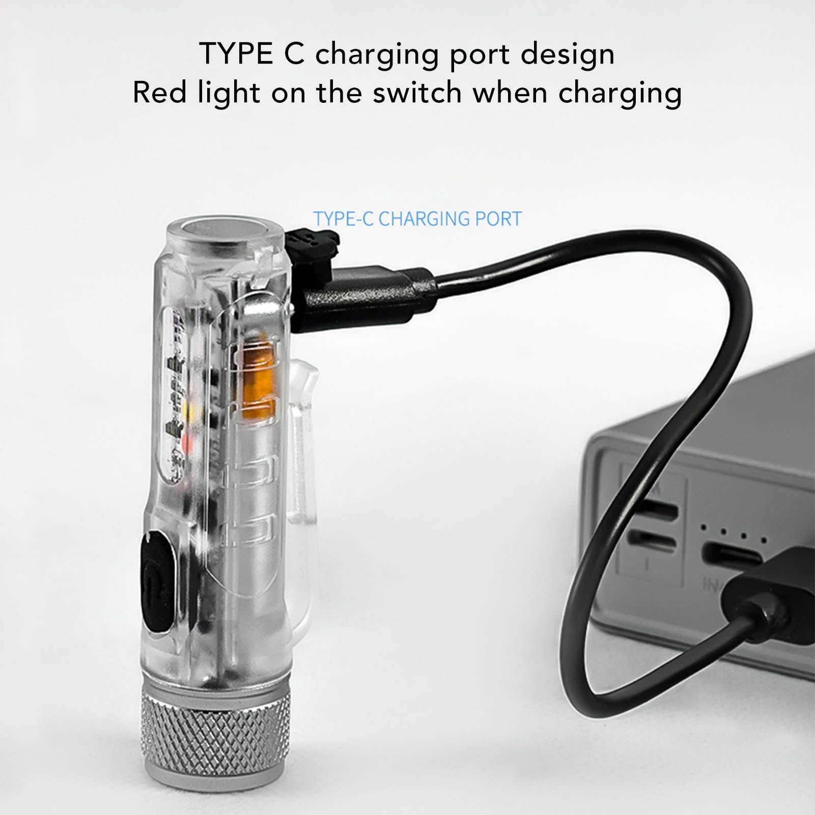 Strong Light Mini Keychain Flashlight Outdoor Portable Super Bright Multifunction LED Flashlight USB V1294-YM3119220148511-0421