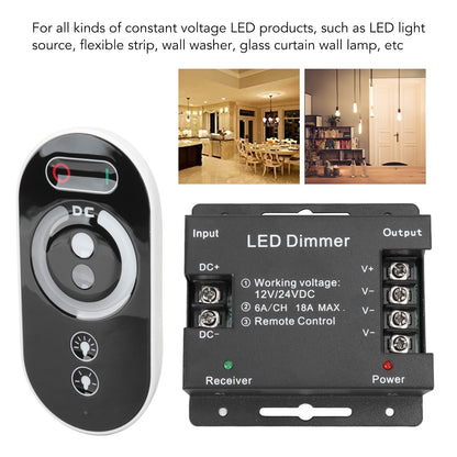 Wireless LED Dimmer RF Touch LED Light Controller Remote Dimming Controller DC 12V 24V for LED Strip Light V1294-YM3119220149711-0421