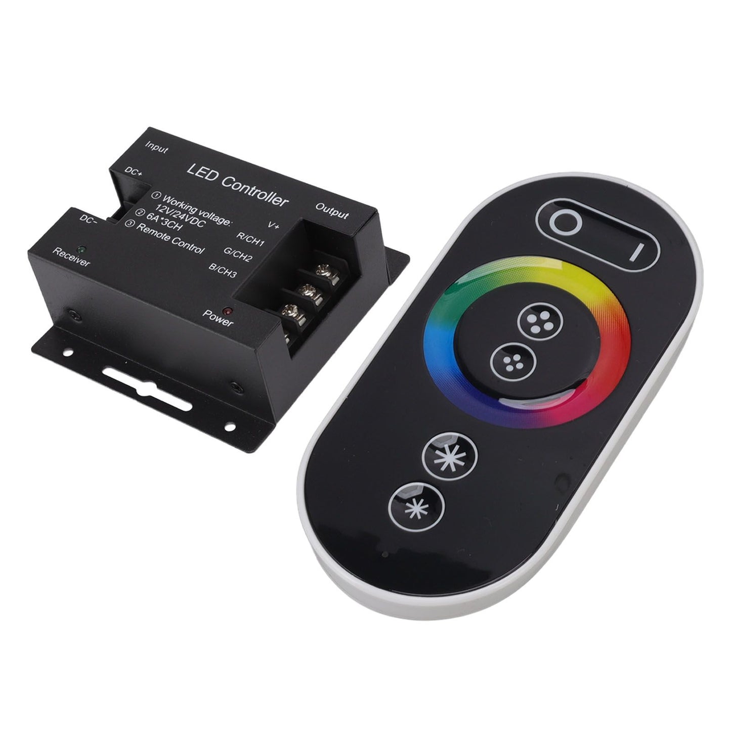 3 Way Dimmer Switch with Remote Control Constant Voltage PWM RGB LED Light Controller DC12V 24V V1294-YM3119220150011-0421