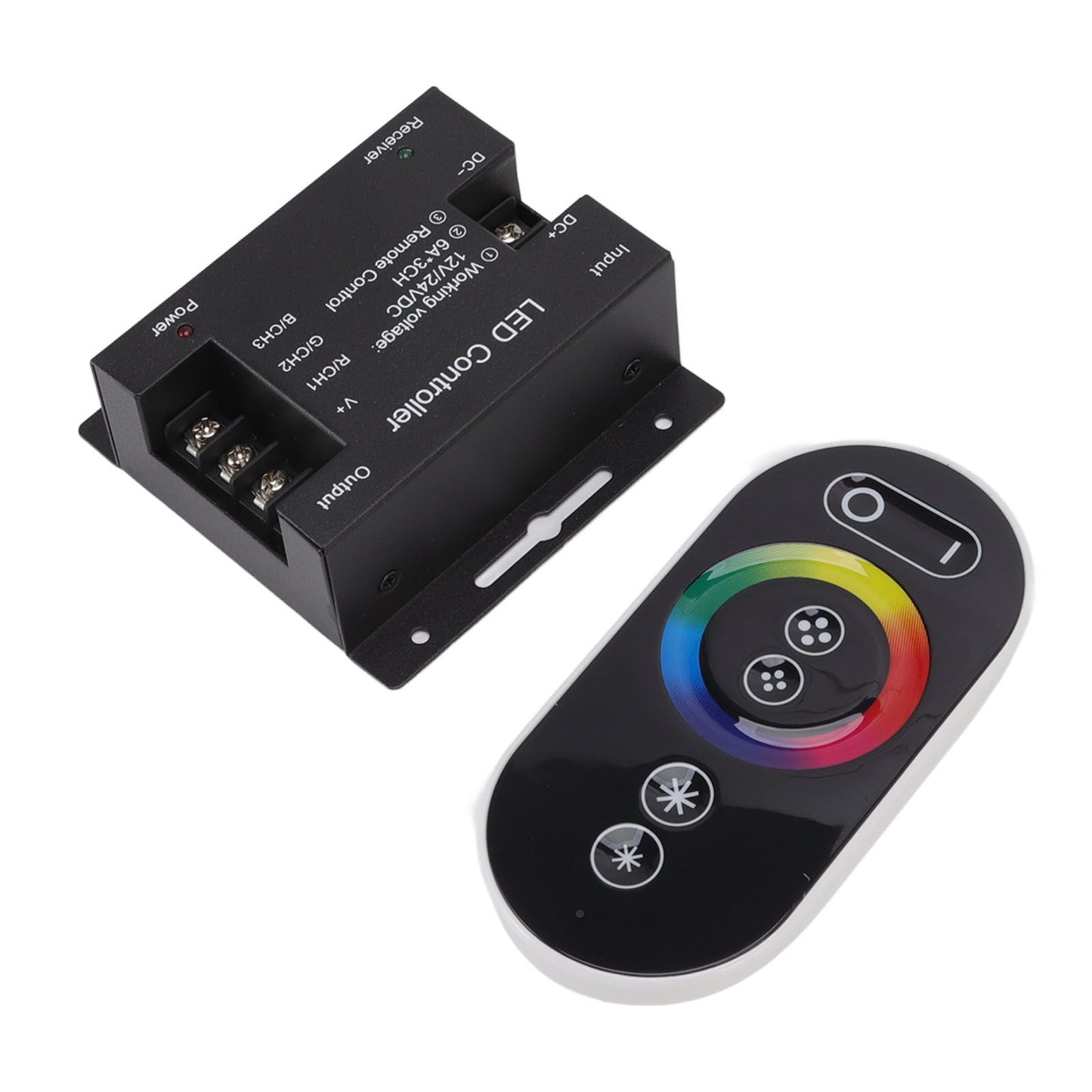 3 Way Dimmer Switch with Remote Control Constant Voltage PWM RGB LED Light Controller DC12V 24V V1294-YM3119220150011-0421