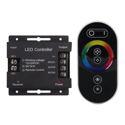 3 Way Dimmer Switch with Remote Control Constant Voltage PWM RGB LED Light Controller DC12V 24V V1294-YM3119220150011-0421