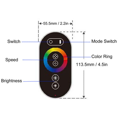 3 Way Dimmer Switch with Remote Control Constant Voltage PWM RGB LED Light Controller DC12V 24V V1294-YM3119220150011-0421
