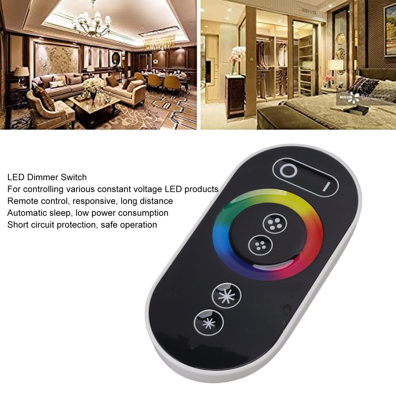 3 Way Dimmer Switch with Remote Control Constant Voltage PWM RGB LED Light Controller DC12V 24V V1294-YM3119220150011-0421
