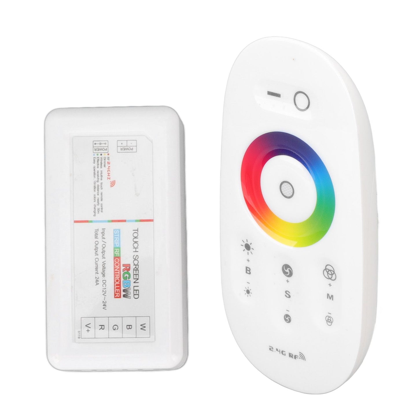 2.4G Wireless RF Touch Dimmer Switch 7 Color RGBW Dimming LED RGB Strip Light Controller DC12 to 24V V1294-YM3119220150311-0421