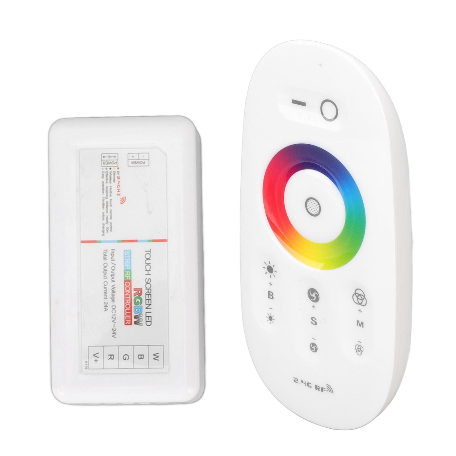 2.4G Wireless RF Touch Dimmer Switch 7 Color RGBW Dimming LED RGB Strip Light Controller DC12 to 24V V1294-YM3119220150311-0421