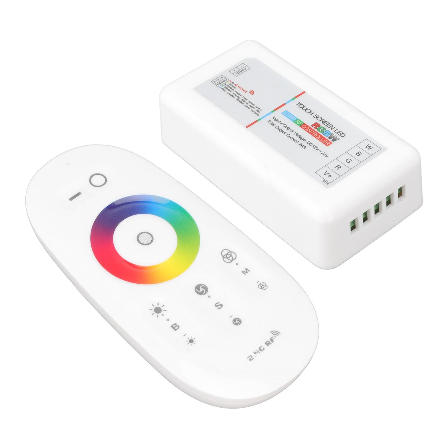 2.4G Wireless RF Touch Dimmer Switch 7 Color RGBW Dimming LED RGB Strip Light Controller DC12 to 24V V1294-YM3119220150311-0421