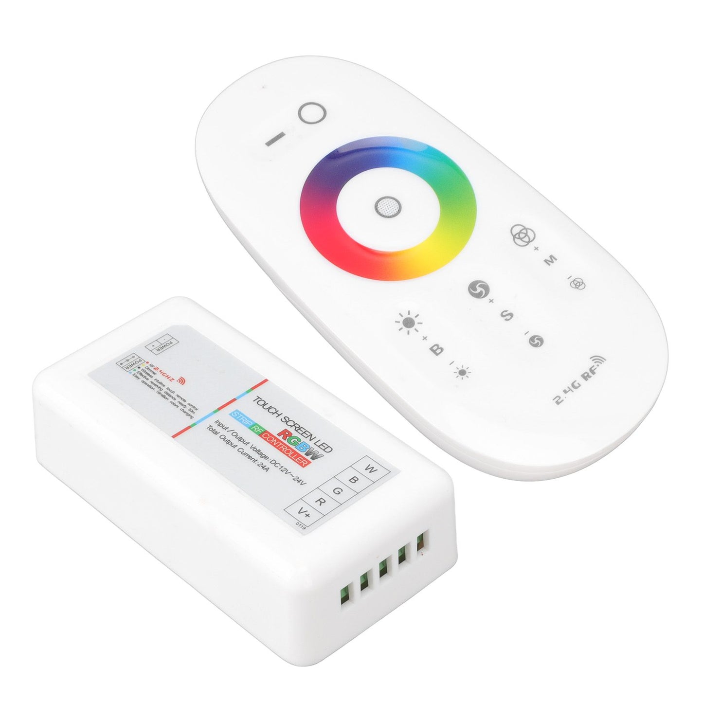 2.4G Wireless RF Touch Dimmer Switch 7 Color RGBW Dimming LED RGB Strip Light Controller DC12 to 24V V1294-YM3119220150311-0421