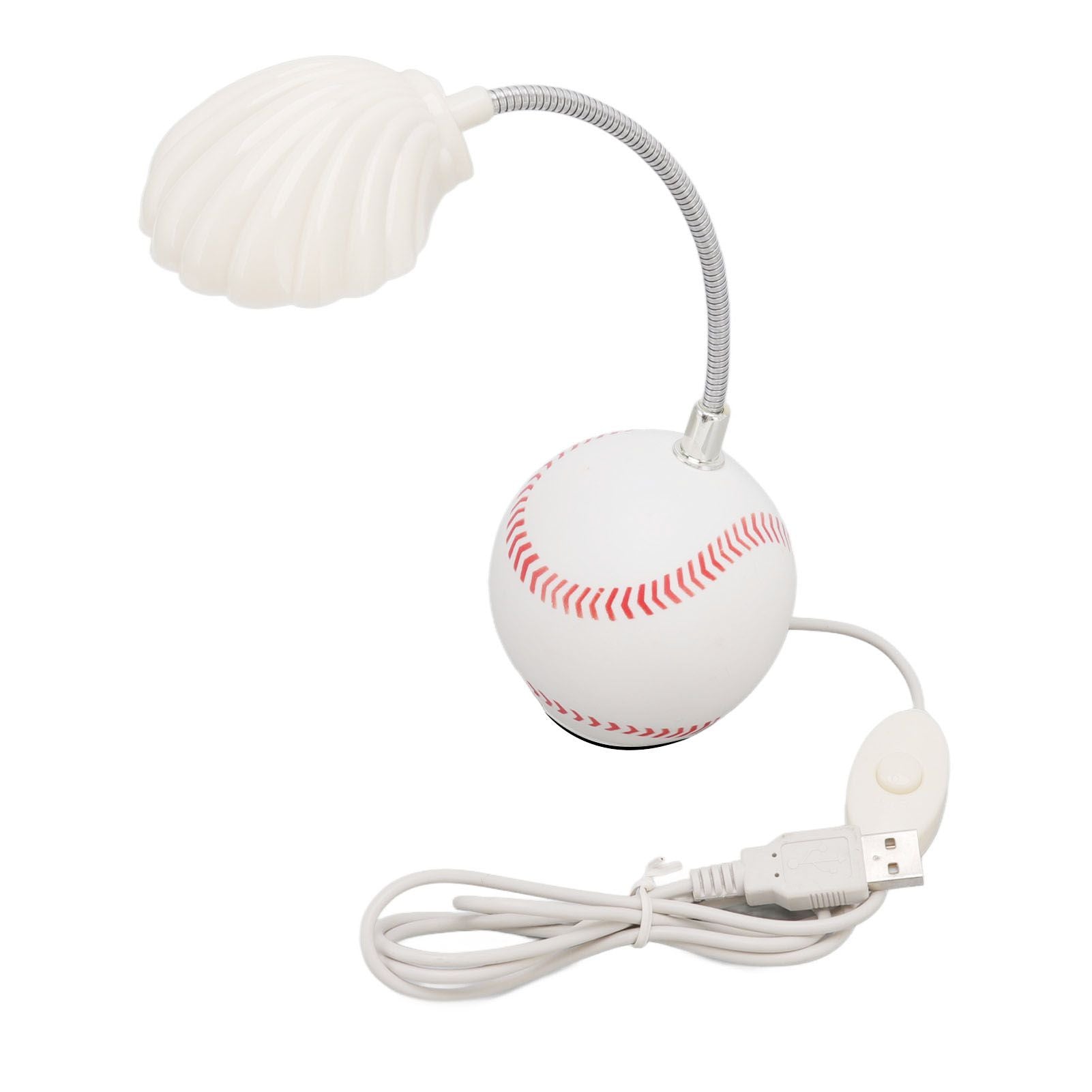 LED Table Lamp Baseball Base Seashell Shape Light Head Soft Light Portable USB Mini Desk Lamp for Home School V1294-YM3119220150611-0421