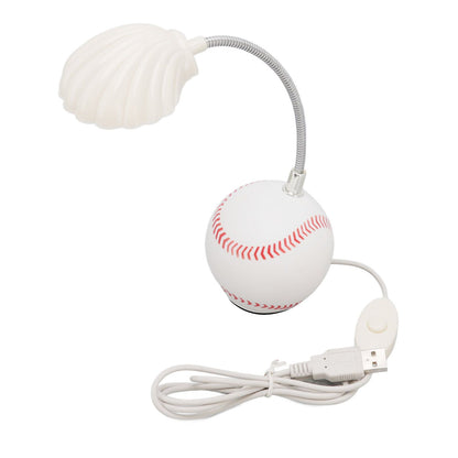 LED Table Lamp Baseball Base Seashell Shape Light Head Soft Light Portable USB Mini Desk Lamp for Home School V1294-YM3119220150611-0421