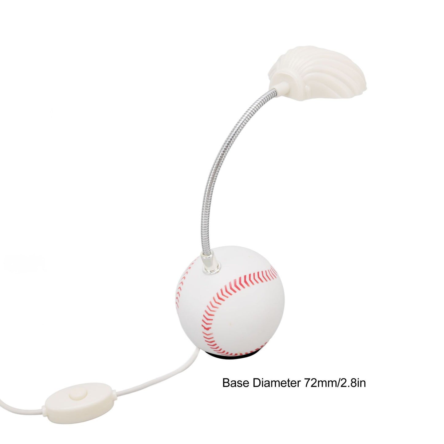 LED Table Lamp Baseball Base Seashell Shape Light Head Soft Light Portable USB Mini Desk Lamp for Home School V1294-YM3119220150611-0421