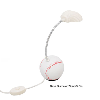 LED Table Lamp Baseball Base Seashell Shape Light Head Soft Light Portable USB Mini Desk Lamp for Home School V1294-YM3119220150611-0421