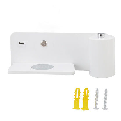 LED Wall Light USB Interface Wireless Charging LED Wall Lamp for Living Room Bedroom 85-265V White Right V1294-YM3119220151211-0421