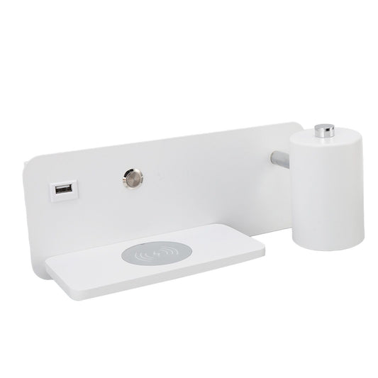 LED Wall Light USB Interface Wireless Charging LED Wall Lamp for Living Room Bedroom 85-265V White Right V1294-YM3119220151211-0421