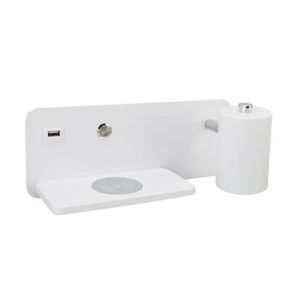 LED Wall Light USB Interface Wireless Charging LED Wall Lamp for Living Room Bedroom 85-265V White Right V1294-YM3119220151211-0421