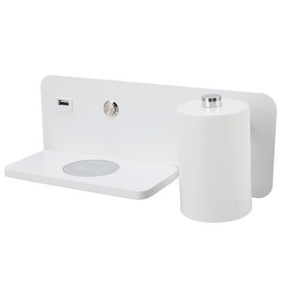 LED Wall Light USB Interface Wireless Charging LED Wall Lamp for Living Room Bedroom 85-265V White Right V1294-YM3119220151211-0421