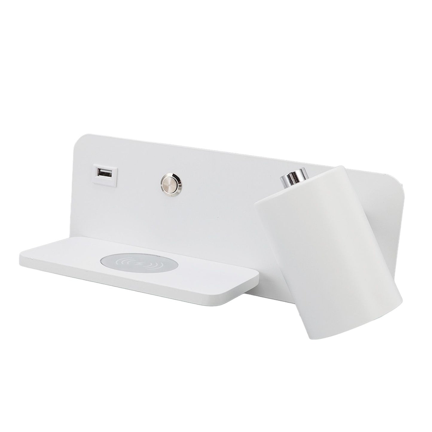 LED Wall Light USB Interface Wireless Charging LED Wall Lamp for Living Room Bedroom 85-265V White Right V1294-YM3119220151211-0421