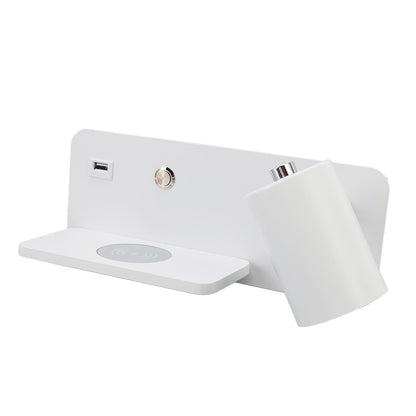 LED Wall Light USB Interface Wireless Charging LED Wall Lamp for Living Room Bedroom 85-265V White Right V1294-YM3119220151211-0421