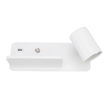 LED Wall Light USB Interface Wireless Charging LED Wall Lamp for Living Room Bedroom 85-265V White Right V1294-YM3119220151211-0421