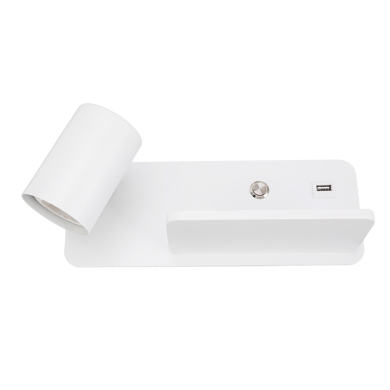LED Wall Light USB Interface Wireless Charging LED Wall Lamp for Living Room Bedroom 85-265V White Left V1294-YM3119220151212-0421