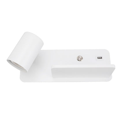 LED Wall Light USB Interface Wireless Charging LED Wall Lamp for Living Room Bedroom 85-265V White Left V1294-YM3119220151212-0421