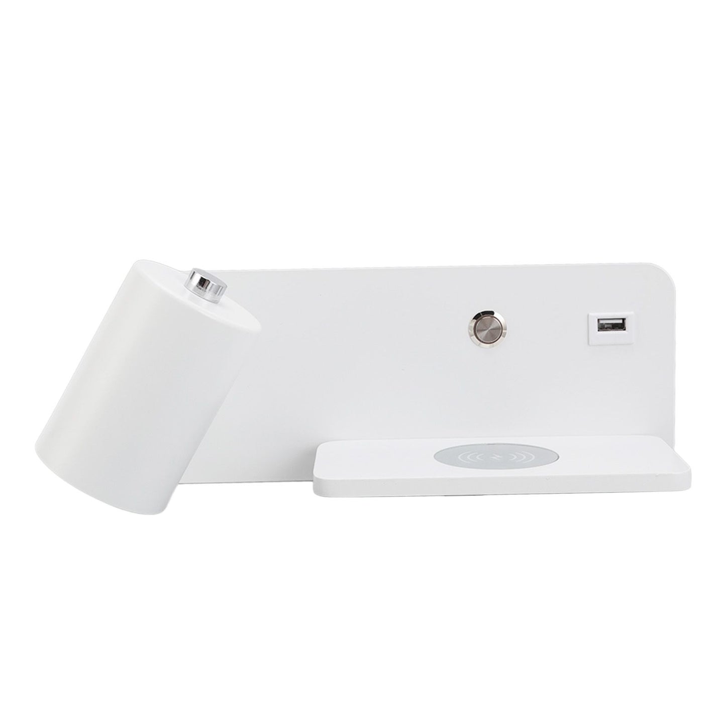 LED Wall Light USB Interface Wireless Charging LED Wall Lamp for Living Room Bedroom 85-265V White Left V1294-YM3119220151212-0421