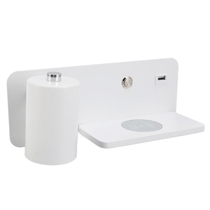 LED Wall Light USB Interface Wireless Charging LED Wall Lamp for Living Room Bedroom 85-265V White Left V1294-YM3119220151212-0421