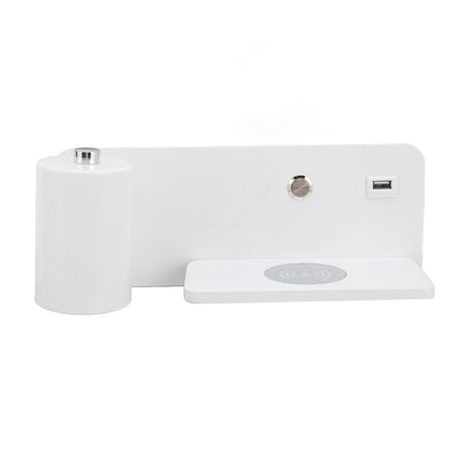 LED Wall Light USB Interface Wireless Charging LED Wall Lamp for Living Room Bedroom 85-265V White Left V1294-YM3119220151212-0421