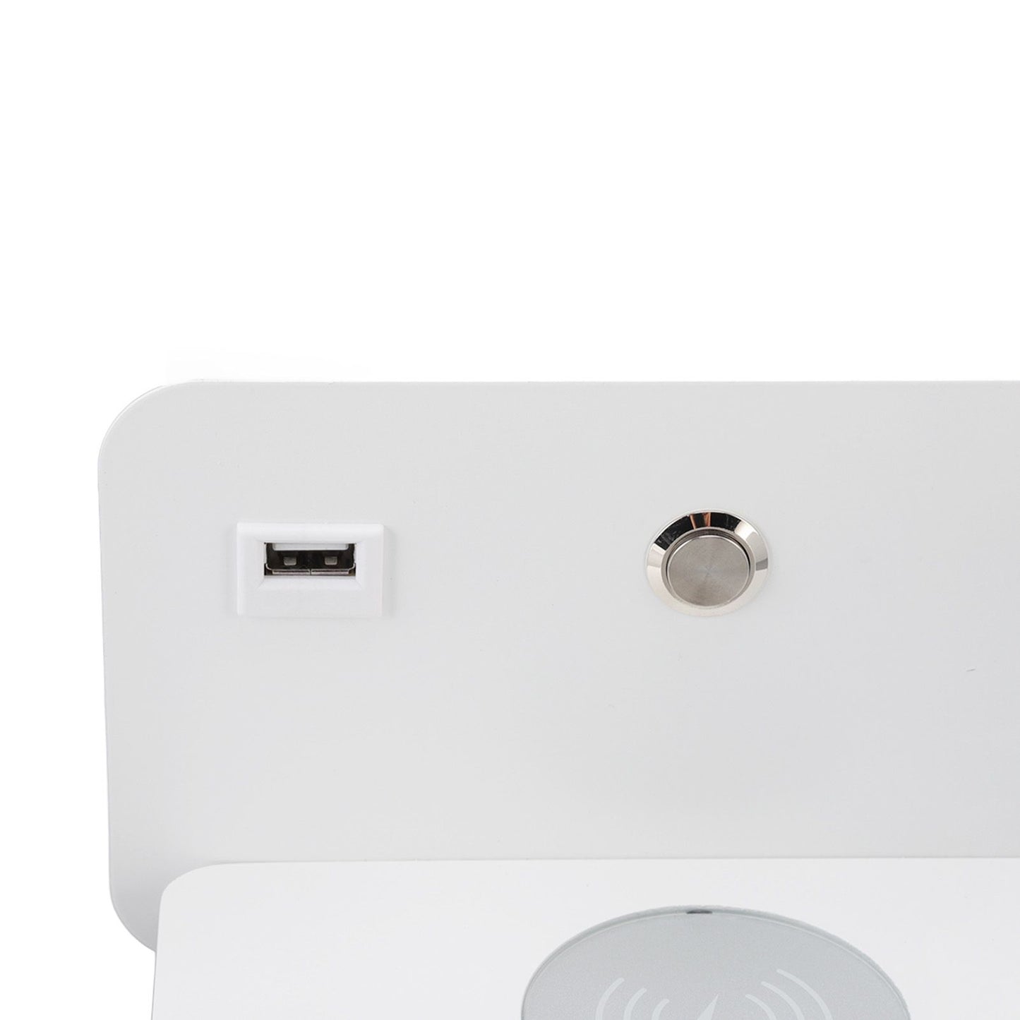 LED Wall Light USB Interface Wireless Charging LED Wall Lamp for Living Room Bedroom 85-265V White Left V1294-YM3119220151212-0421
