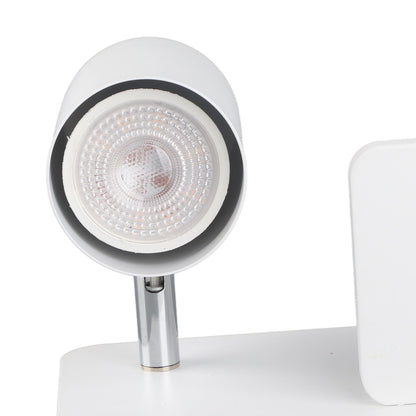 LED Wall Light USB Interface Wireless Charging LED Wall Lamp for Living Room Bedroom 85-265V White Left V1294-YM3119220151212-0421