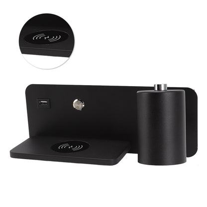LED Wall Light USB Interface Wireless Charging LED Wall Lamp for Living Room Bedroom 85-265V Black Right V1294-YM3119220151213-0421
