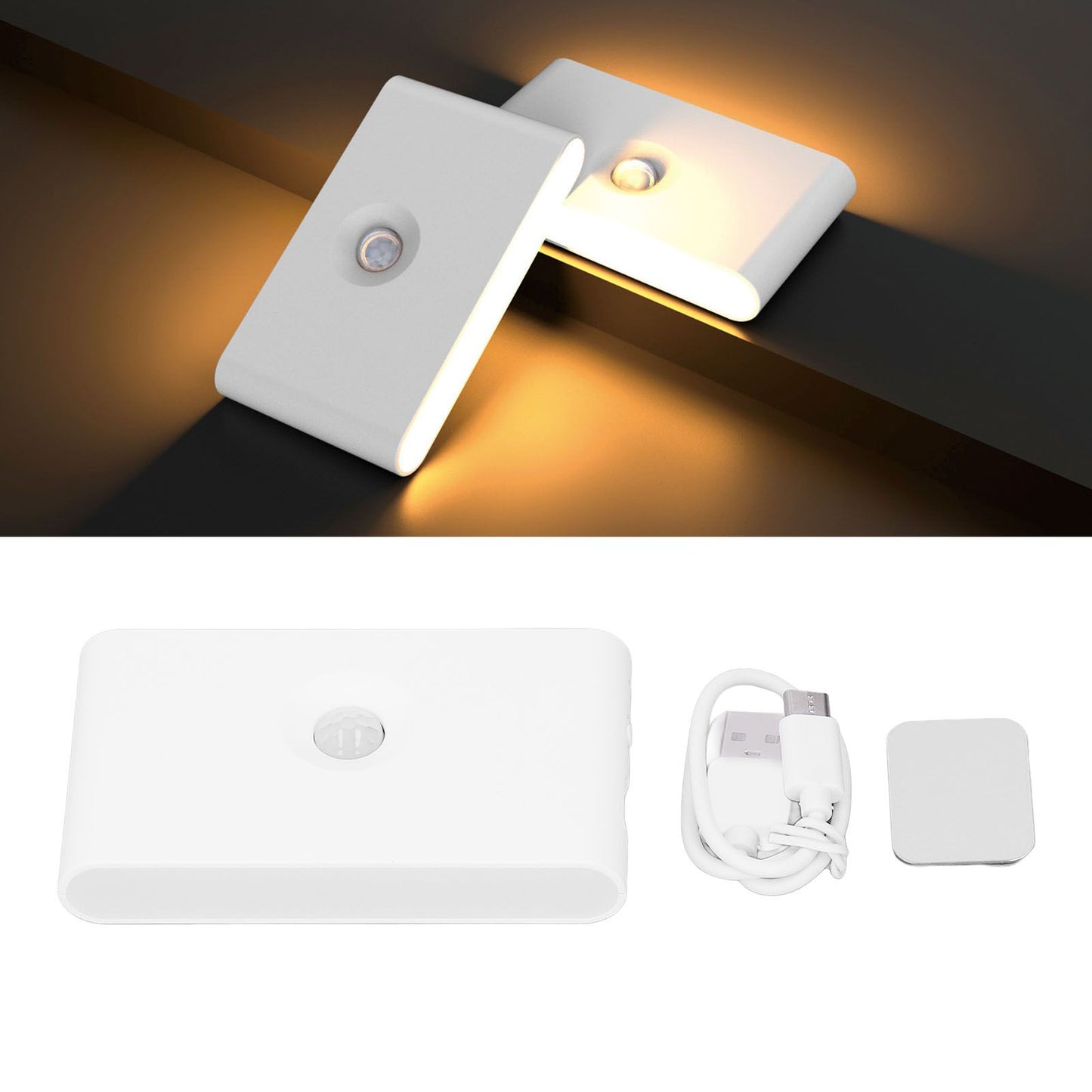 LED Motion Sensor Light Type C Rechargeable 360 Degrees Rotated Induction Night Lights with Magnetic Base V1294-YM3119220153311-0421