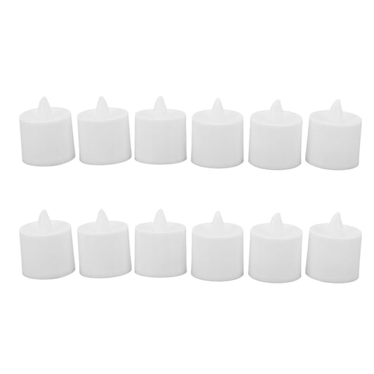 12Pcs LED Candle Light Cylindrical Shape Electronic Flameless LED Candle Lamp for Holiday Wedding Party V1294-YM3119220154411-0421