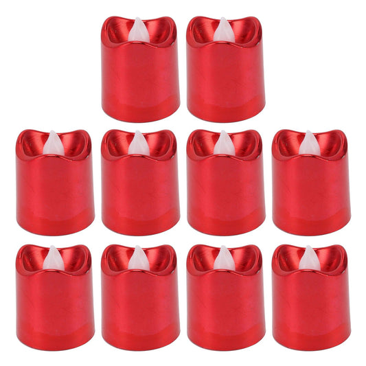 12Pcs Red LED Candle Lamp Warm Light Flameless Electronic LED Candle Light for Christmas Festival Birthday V1294-YM3119220154811-0421