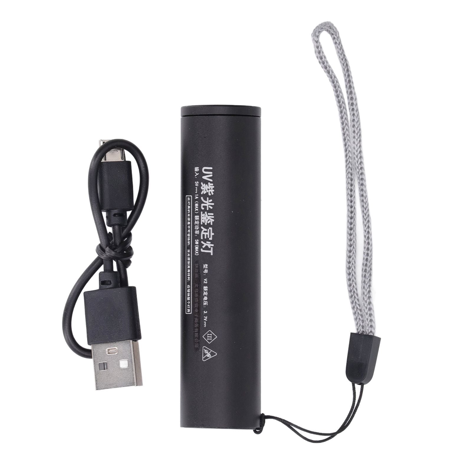 Ultraviolet Flashlight Rechargeable Mini 365nm Black Light Flashlight for Counterfeit Money Pet Urine V1294-YM3119220155711-0421