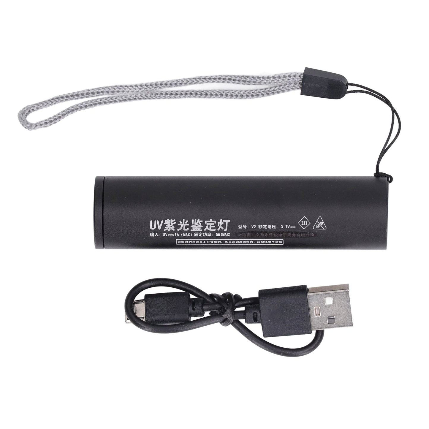 Ultraviolet Flashlight Rechargeable Mini 365nm Black Light Flashlight for Counterfeit Money Pet Urine V1294-YM3119220155711-0421