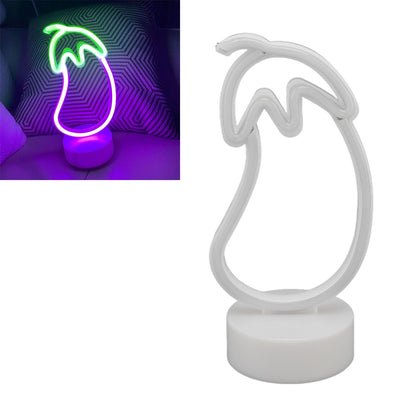 Eggplant Neon Sign USB Battery Powered LED Neon Sign Light for Home Neon Decoration V1294-YM3119220155811-0421