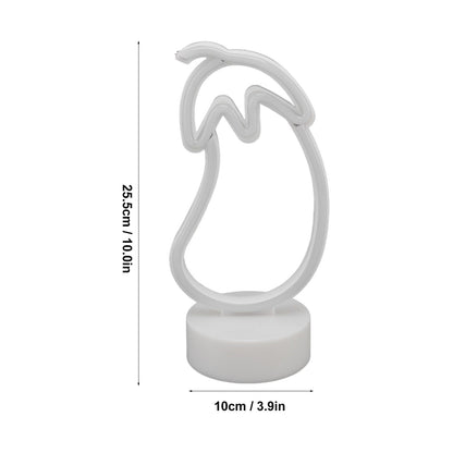Eggplant Neon Sign USB Battery Powered LED Neon Sign Light for Home Neon Decoration V1294-YM3119220155811-0421