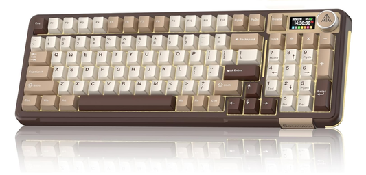 Solakaka A99PRO 3-Mode RGB Mechanical Keyboard, Milk-Coffee-Brown V1300-A99PRO-MILK-COFFEE-BROWN
