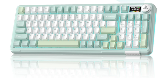 Solakaka A99PRO 3-Mode RGB Mechanical Keyboard, White-Green V1300-A99PRO-WHITE-GREEN