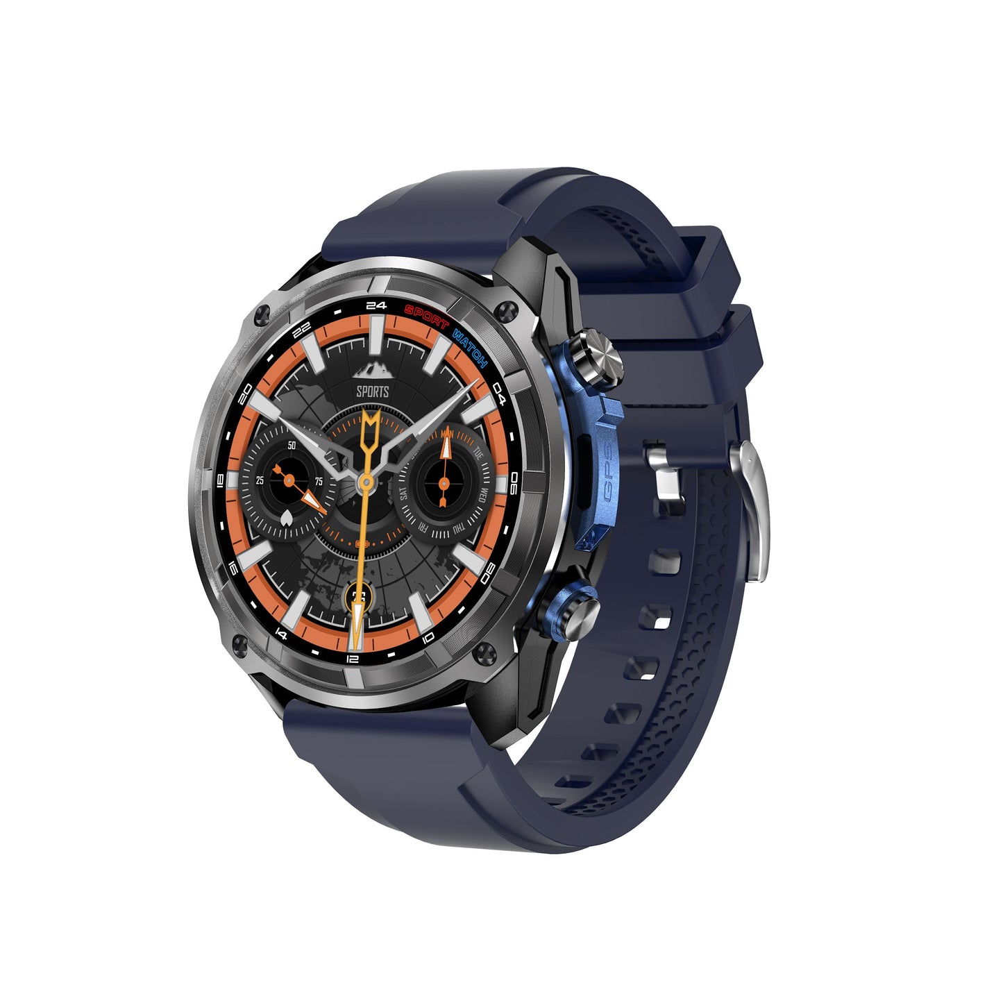 DTG1 GPS Smart Watch, AMOLED Touchscreen, 860mAh Battery, 3ATM Waterproof, Bluetooth Call,Blue V1300-DTG1-BLUE